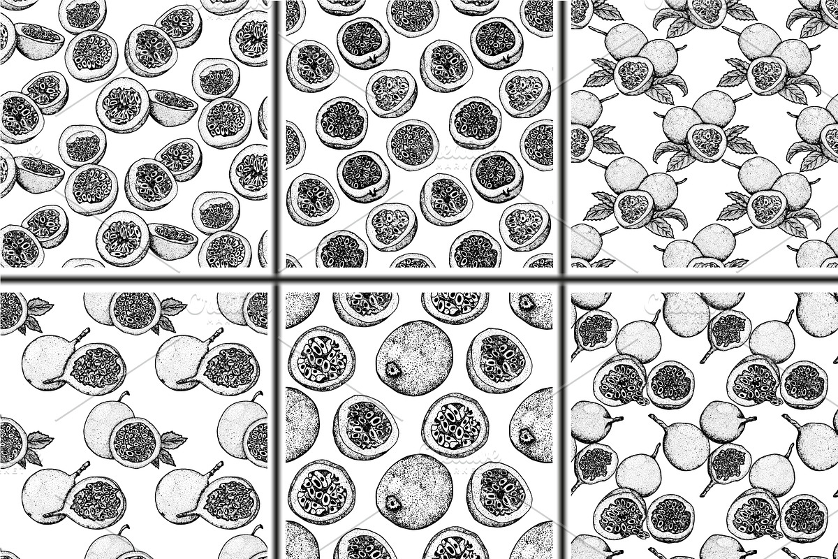 Hand drawn passion fruits, a Food Illustration by Elena Mykhailenko (Photo 6 of 8)