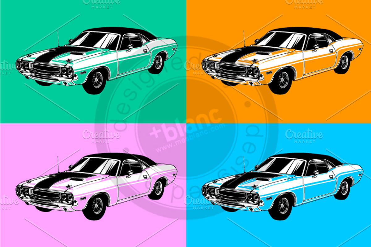 Muscle car, a Transportation Illustration by mesblanc (Photo 2 of 2)