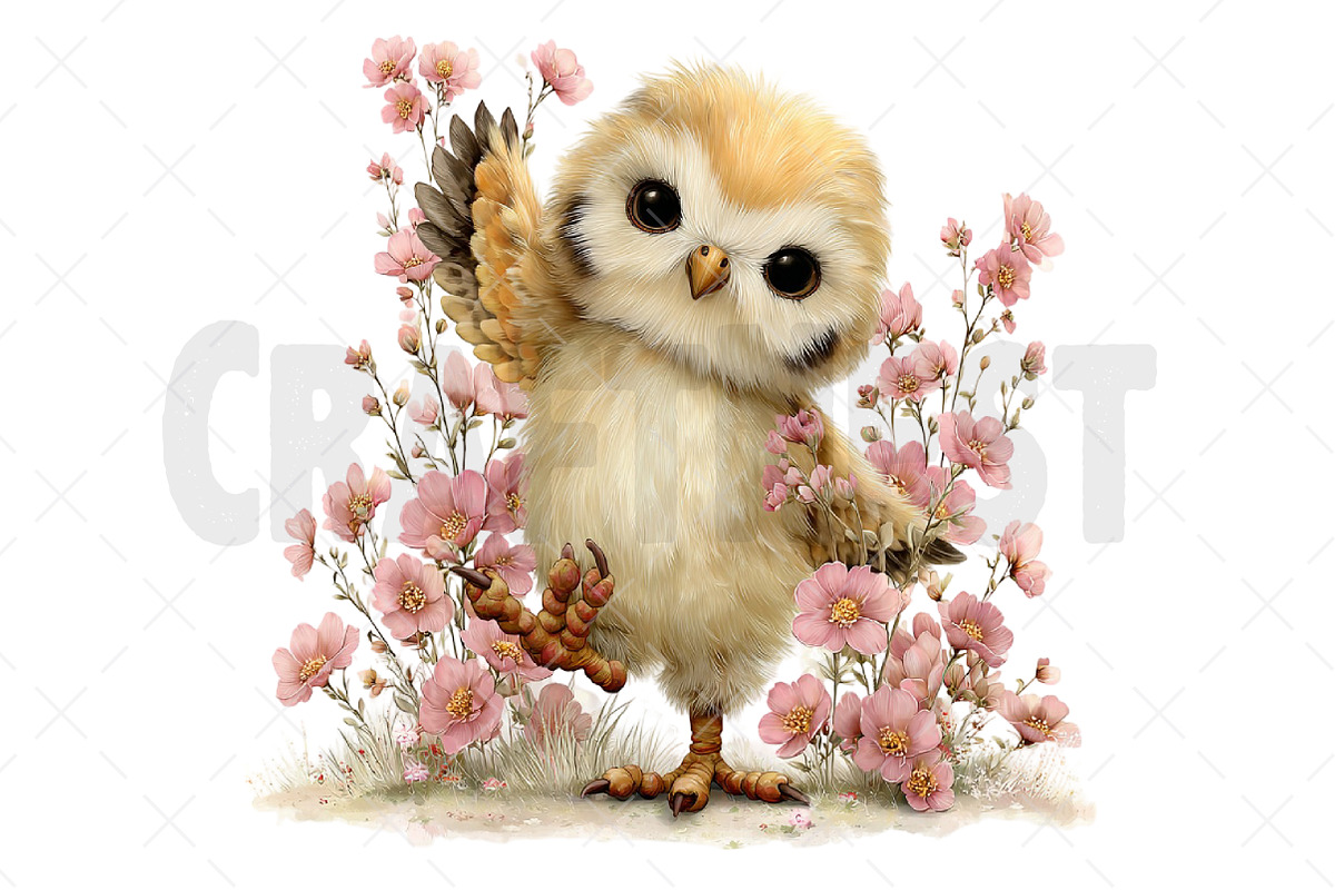 Funny Spring Owl Clipart, an Illustration by Craft Nest (Photo 12 of 12)