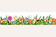 Garden flowers decor. Floral borders, a Decorative Illustration by Good Studio (Thumbnail 2 of 3)