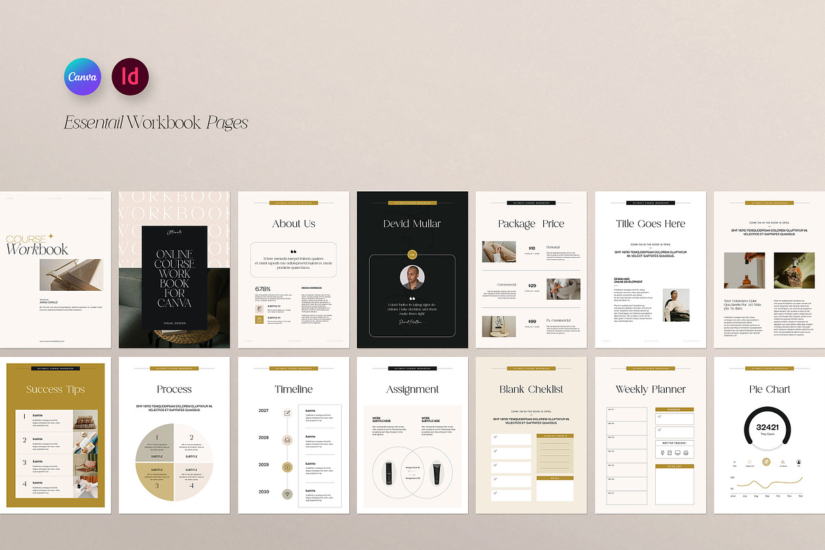 Workbook Template Canva, a Magazine Template by creathrivestudio (Photo 7 of 18)