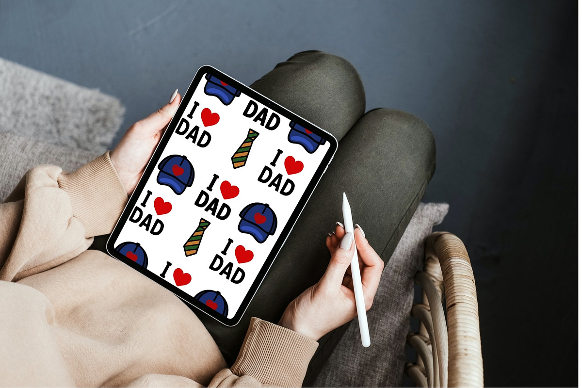I Love Dad: Father's Day Patterns, a Pattern Graphic by Elatedowl (Photo 9 of 11)