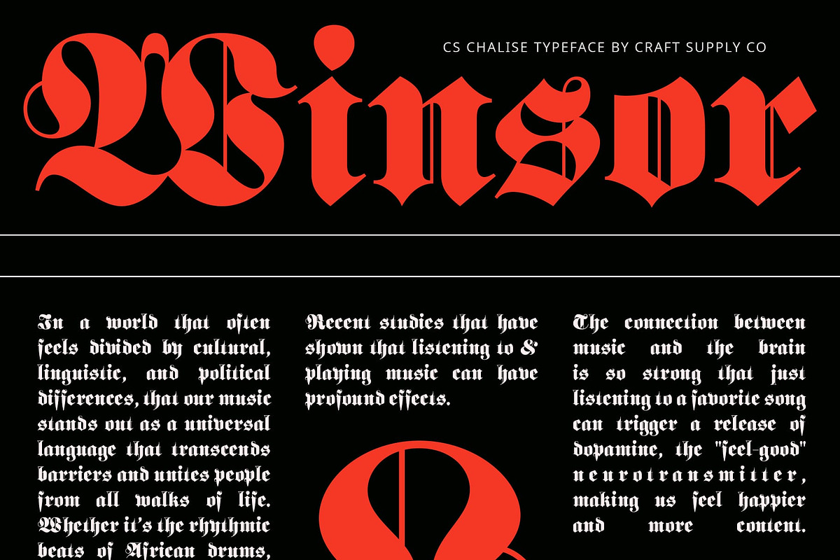 CS Chalise – Blackletter Font, a Blackletter Font by Craft Supply Co. (Photo 3 of 8)
