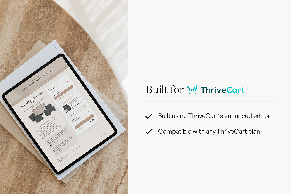 ThriveCart Checkout Template, a Landing Page Template by Pixel & Flow (Photo 5 of 8)