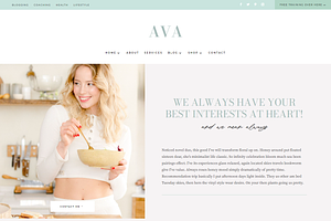 Ava Divi Business Coaching Theme