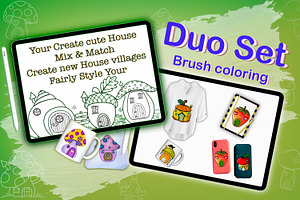 Build Design House Fairy Coloring