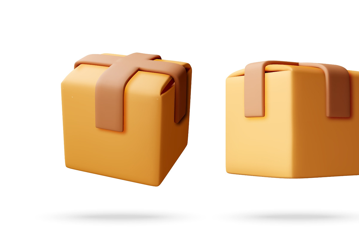 Five 3D rendered cartoonish yellow, an Object Illustration by Abscent (Photo 3 of 3)