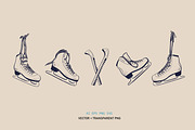Hand drawn Figure Skating clipart, a Sport Illustration by Wild Muse (Thumbnail 3 of 6)