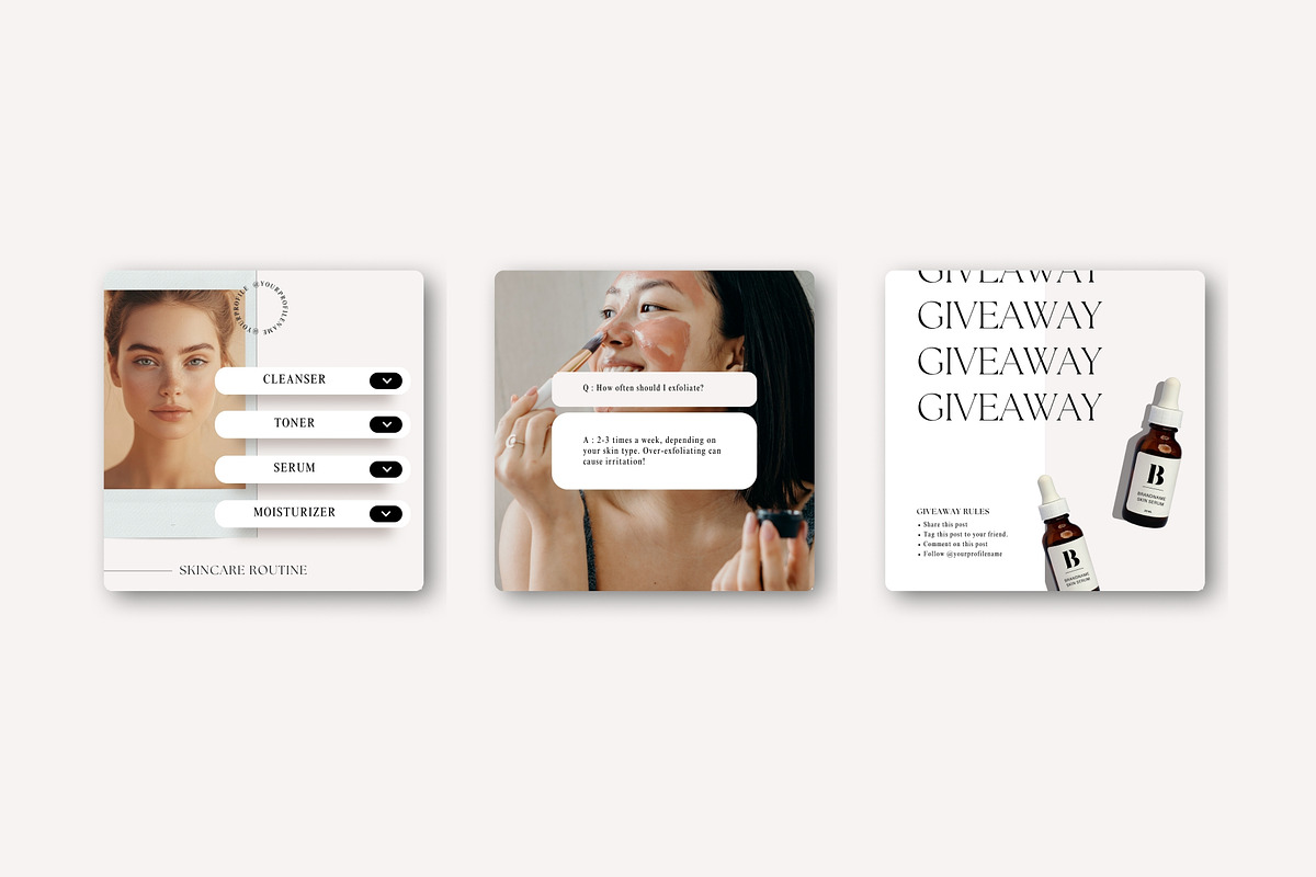 Skincare Instagram Coach Templates, a Social Media Template by nwdigitalstore (Photo 10 of 10)