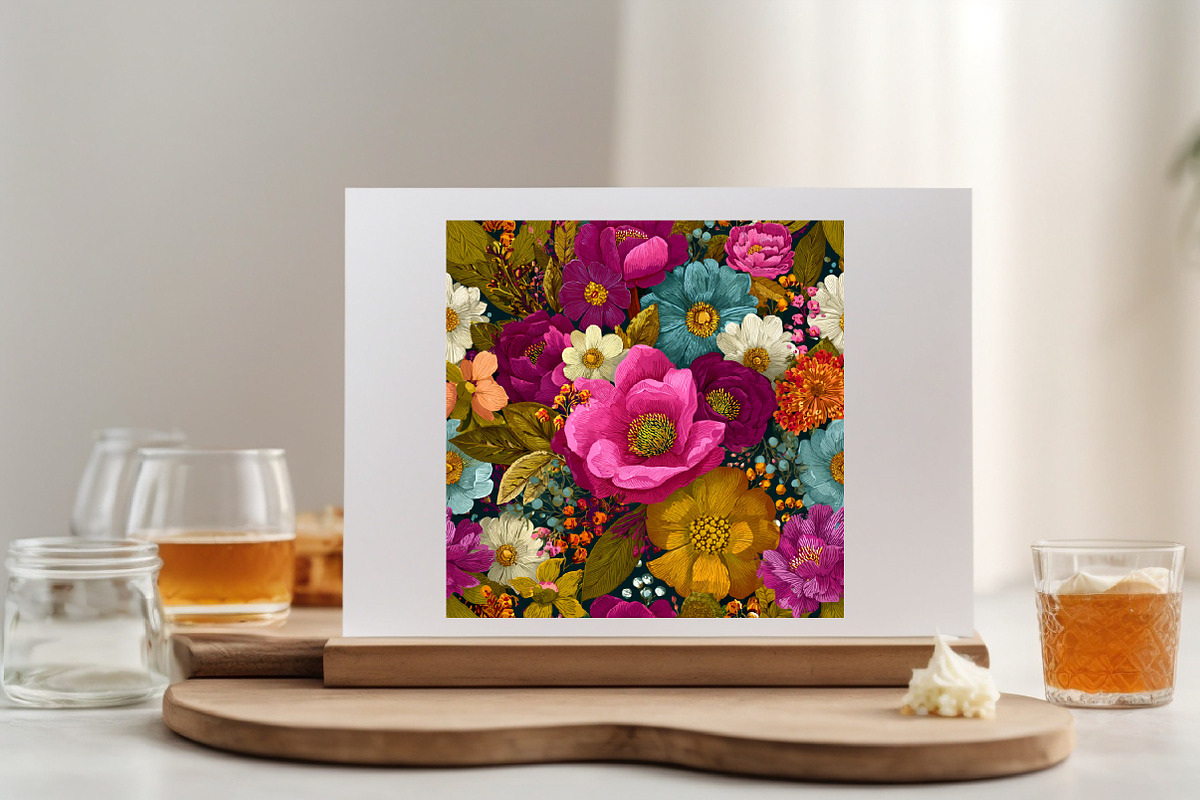 Oversized Floral Seamless Patterns, a Pattern Graphic by SVGArt (Photo 7 of 9)