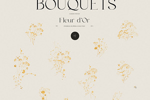 FLEUR D'Or Gold Floral Collection