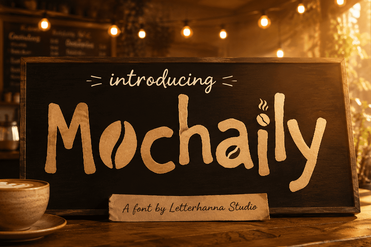 Mochaily Font - Playful Handwritten, a Handwritten Font by Letterhanna Studio (Photo 1 of 9)