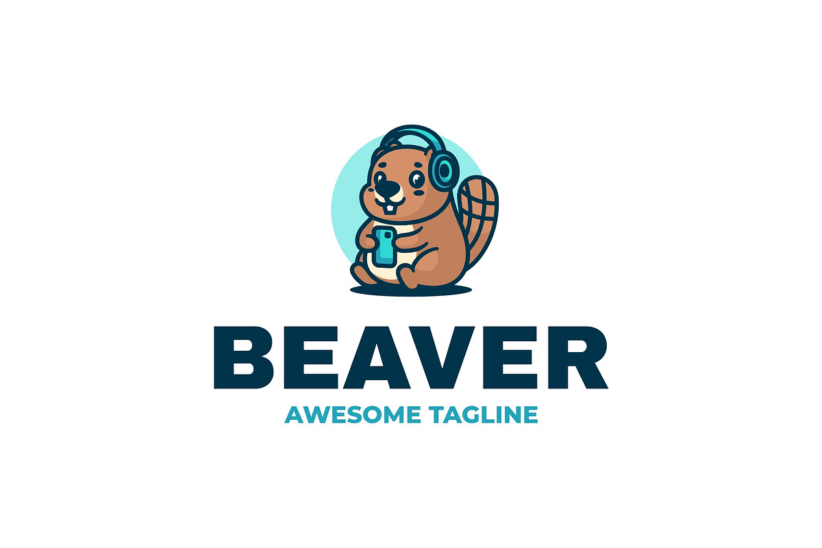 Beaver Simple Mascot Logo, a Branding & Logo Template by Artnivora.Std