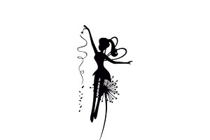 Silhouette Fairy Vector.