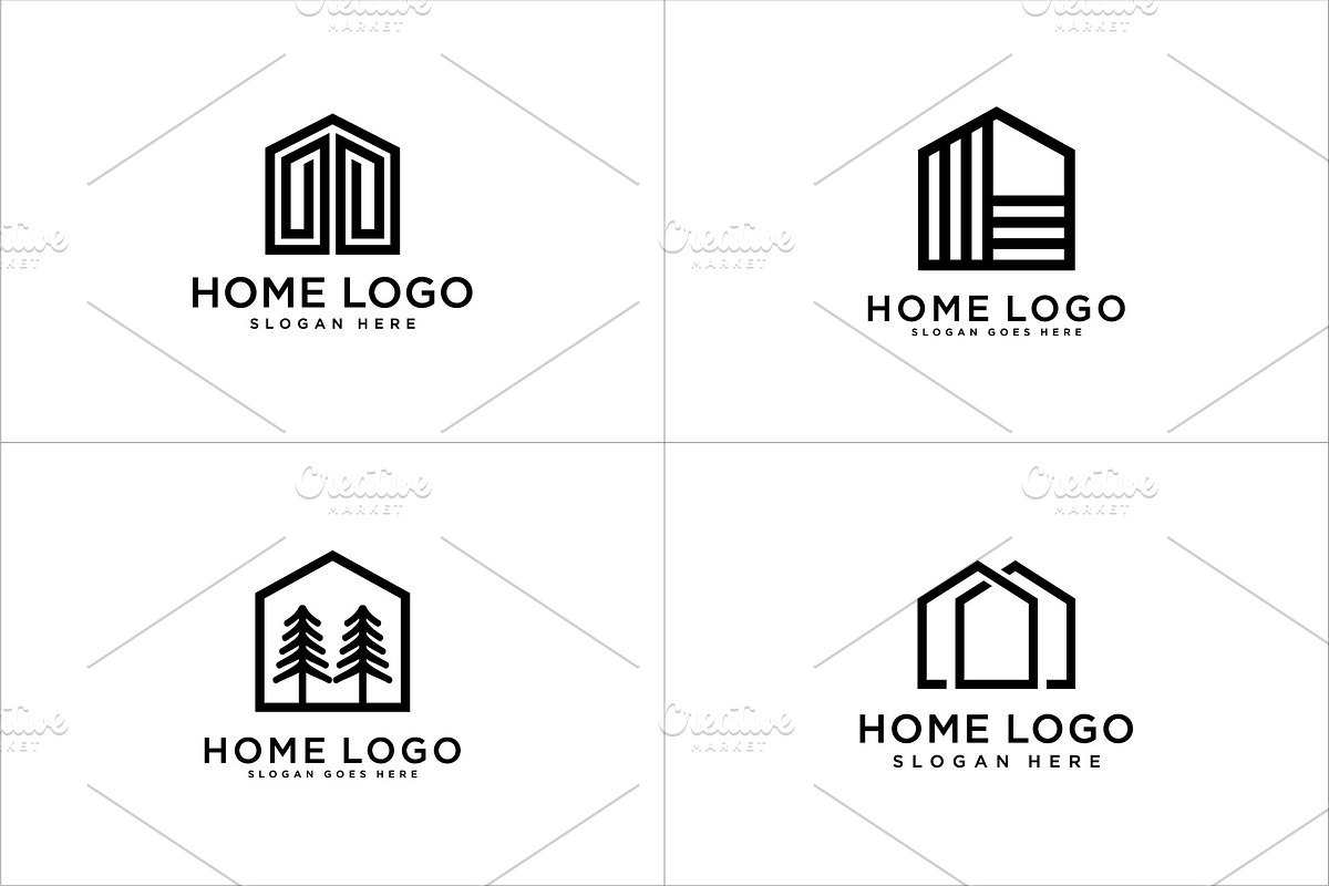 set of modern home logo vector, a Branding & Logo Template by quadrazo
