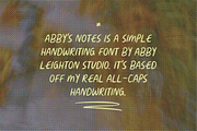 ABBY'S NOTES by Abby Leighton Studio, a Handwritten Font by Abby Leighton Studio (Thumbnail 2 of 5)