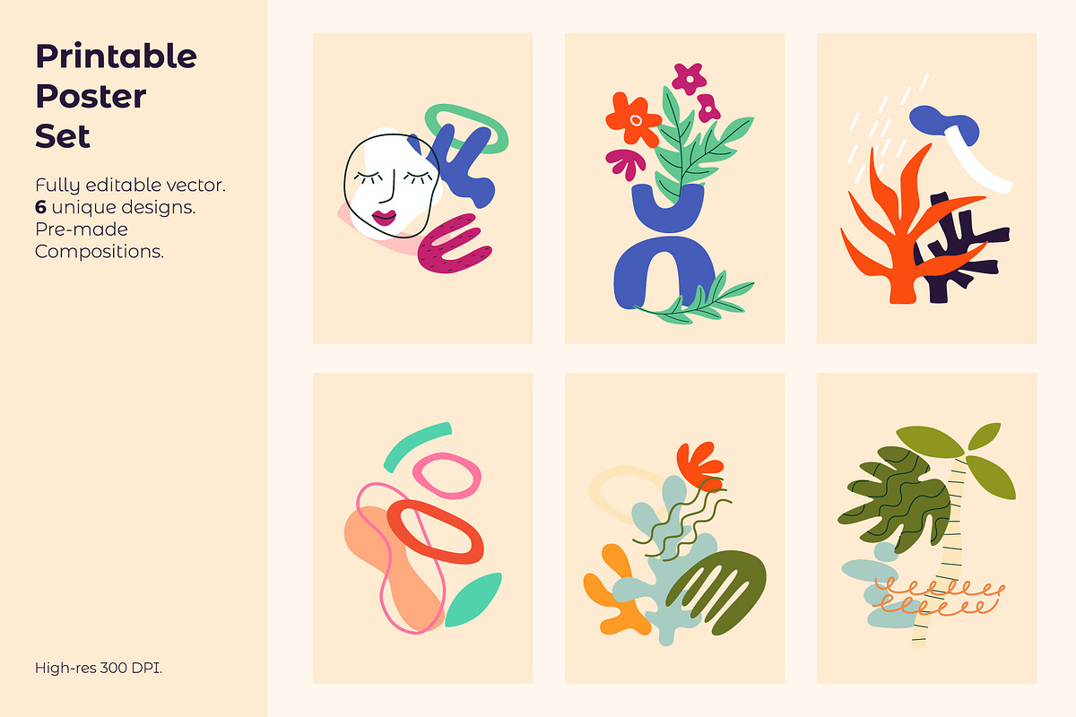 Abstract floral illustration, a Decorative Illustration by VectorBird (Photo 6 of 7)