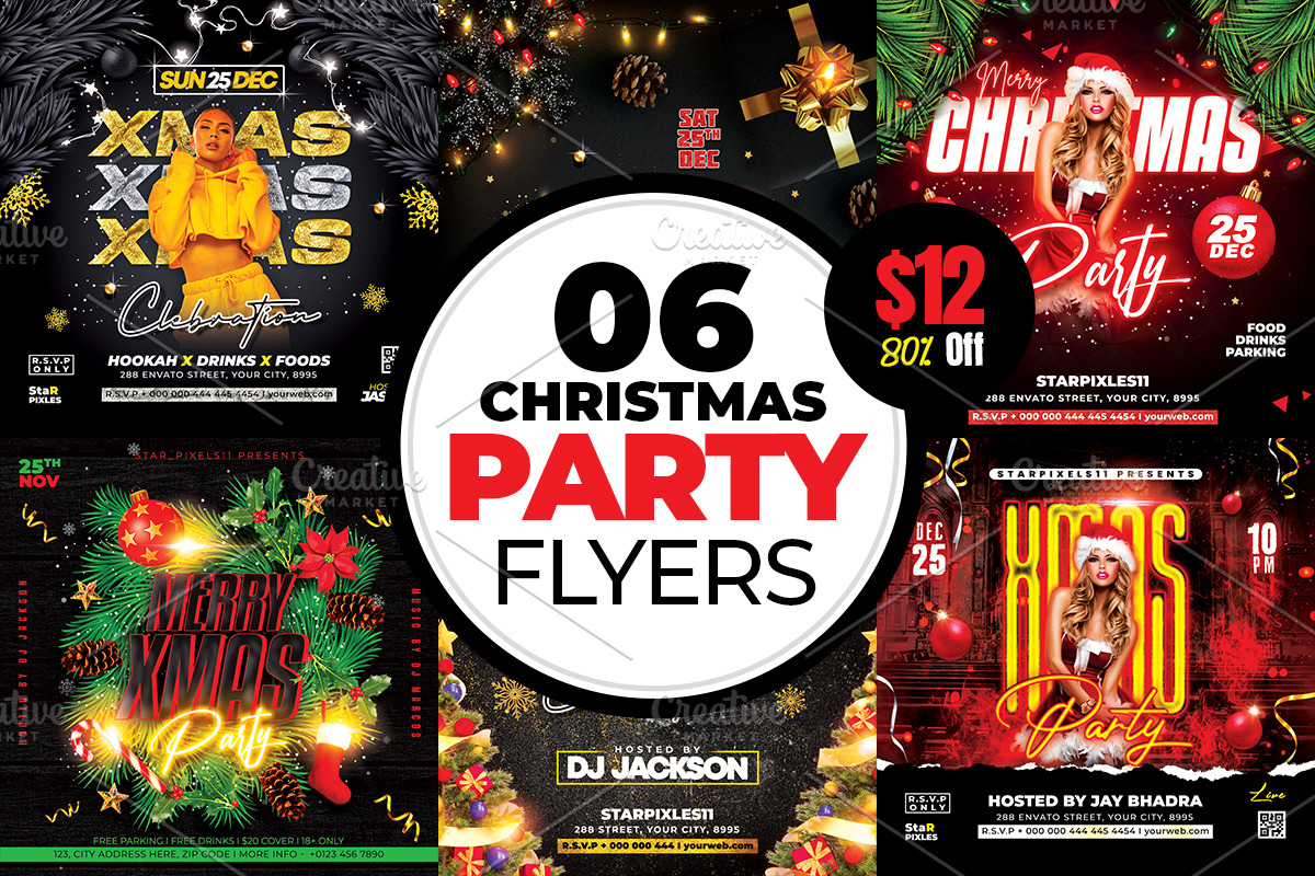 06 Christmas Flyer Bundle, a Flyer Template by StarPixles11 (Photo 1 of 8)