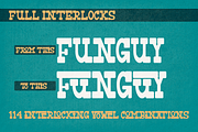 Funguy - Interlocked Slab Serif Font, a Slab Serif Font by The Pretty Letters (Thumbnail 2 of 11)