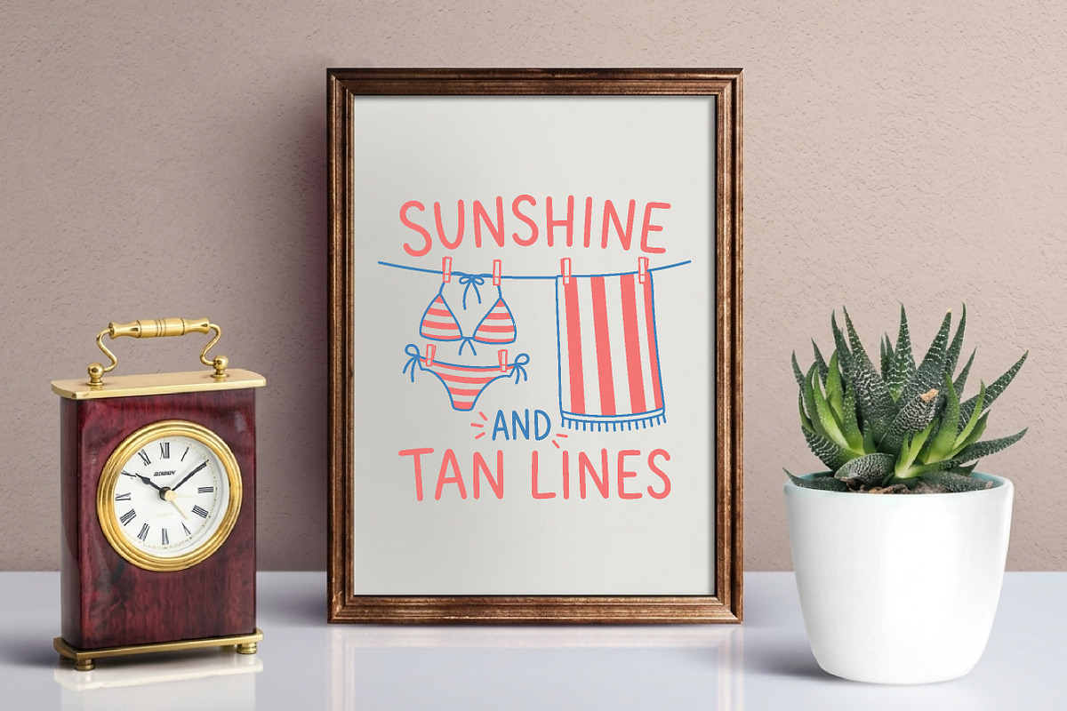 Sunshine and Tan Lines PNG, an Illustration by Canvas Craft (Photo 4 of 6)