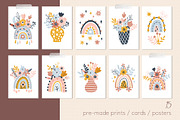 Boho collection. Rainbows and flower, a Graphic by rinaletters (Thumbnail 4 of 12)