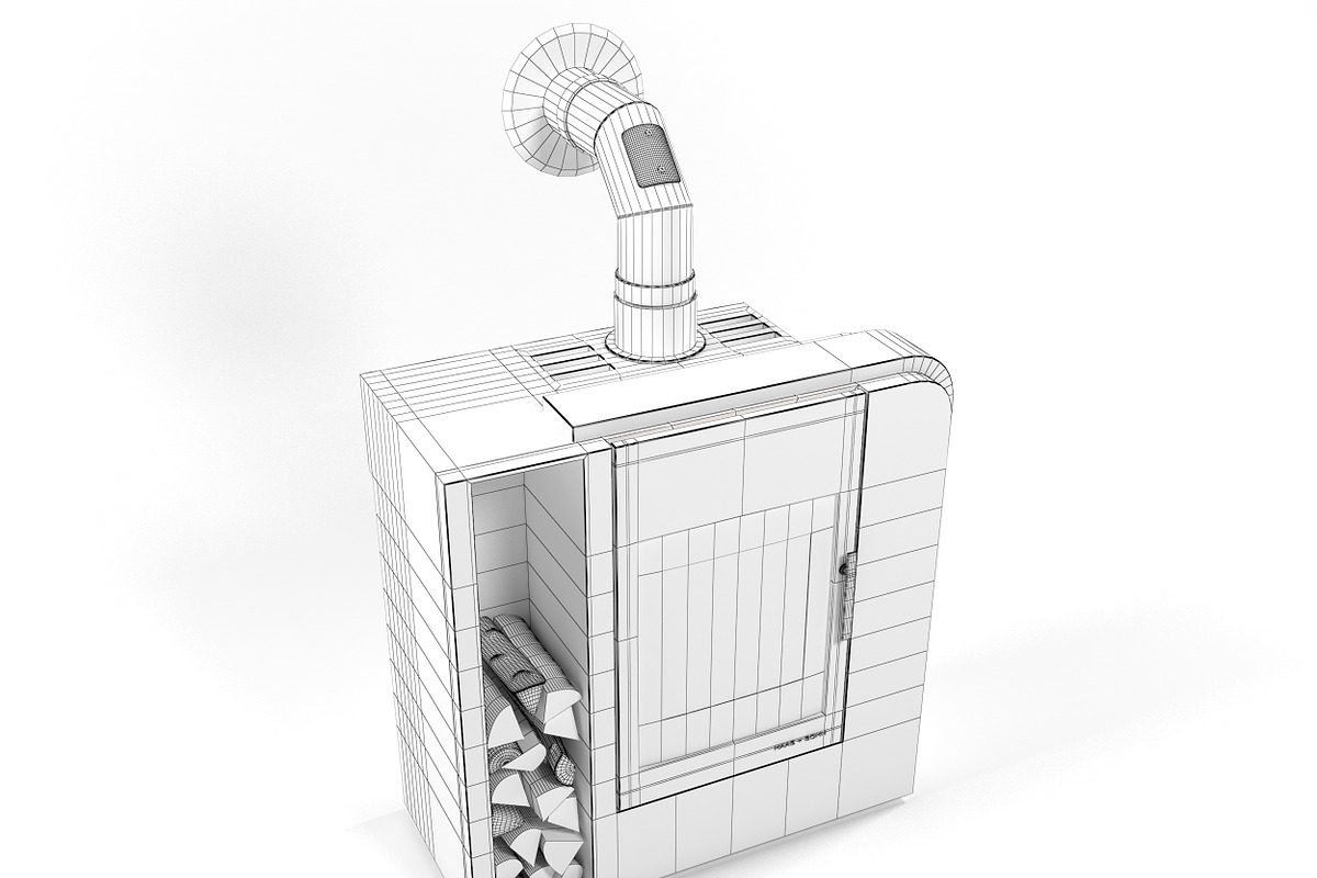 Aruba wood stove, an Object 3D Model by inDahouze (Photo 8 of 8)