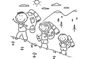Outline cartoon kids illustration, an Illustration by Bubert Art (Thumbnail 10 of 33)