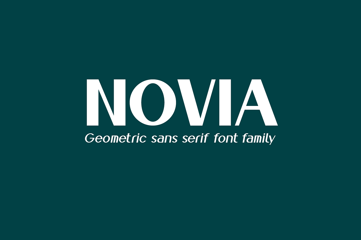 Novia font family, a Sans Serif Font by vlad.berla (Photo 1 of 5)
