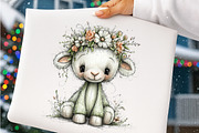 Whimsical spring lamb clipart, an Illustration by SinaCreation (Thumbnail 6 of 11)