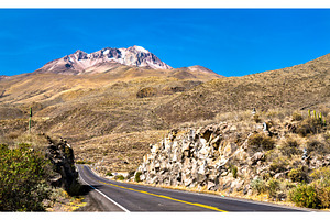 Road Arequipa - Cusco in the Andes, a Transportation Photo by Leonid Andronov