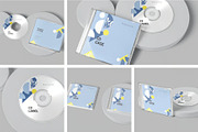 CD Label & Case Mockups, a Product Mockup by megostudi0 (Thumbnail 1 of 7)