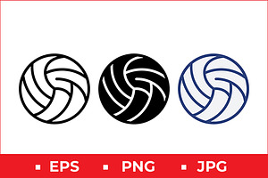 Volleyball Vector Icons, a Solid Icon by Artonix