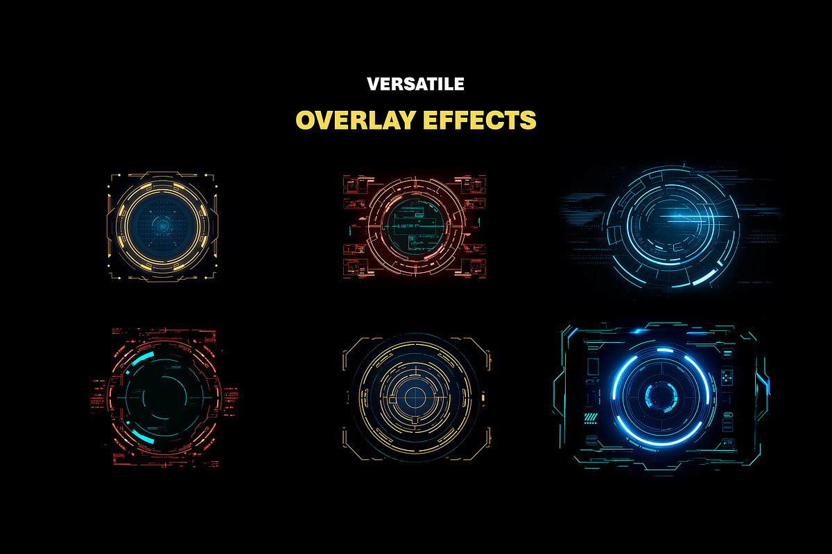 Sci-fi HUD Overlay Effects, an Object Graphic by Mikel Blazgad (Photo 2 of 9)