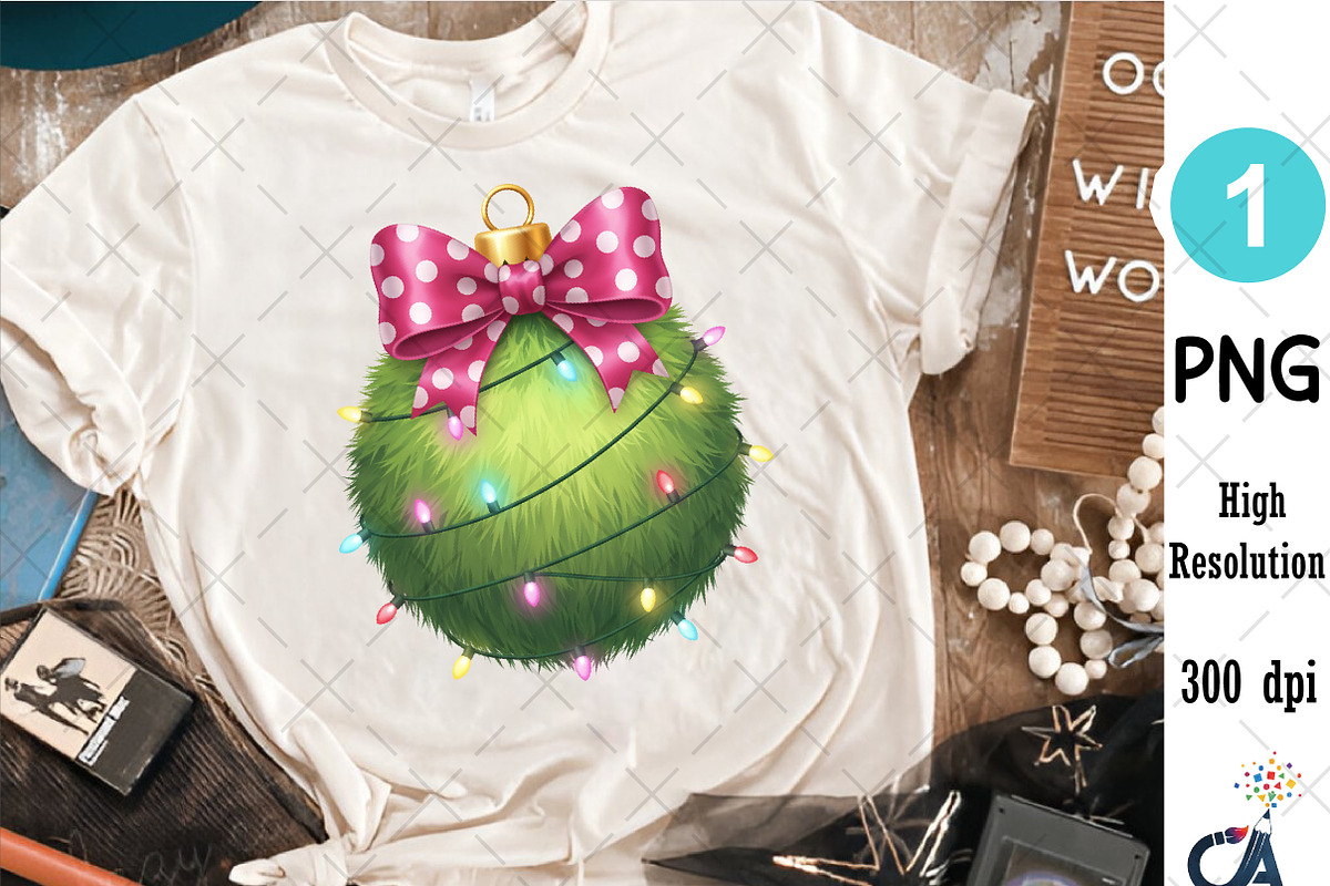 Christmas Ornament With Bow Png, an Illustration by Creative Art (Photo 3 of 6)