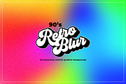 90s Retro Blur Gradient Backgrounds, a Gradient Add-On by The Blk Creative (Thumbnail 1 of 3)