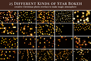 Gold Stars Bokeh Photo Overlays preview 2