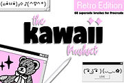 Procreate Kawaii Brushes Retro, a Brush Add-On by AnniaArt (Thumbnail 1 of 7)