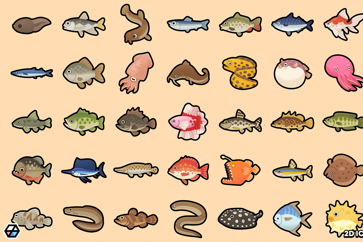 2D Icons - Fish Icon, a Solid Icon by LAYERLAB (Photo 3 of 10)