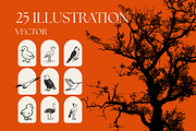 (Avian) Birds Vector Illustrations, an Animal Illustration by Rasgood (Thumbnail 8 of 8)