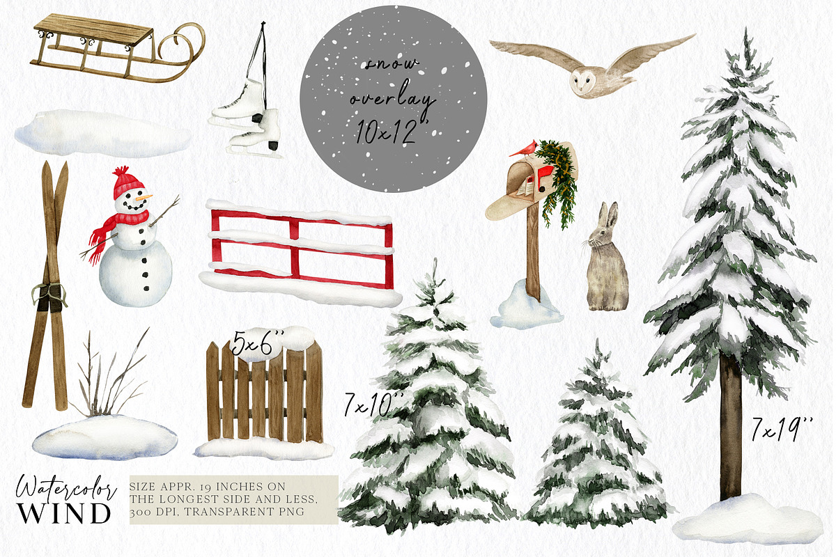 Christmas Forest Cabin Clipart, an Illustration by Ksenia Shmakova (Photo 3 of 13)