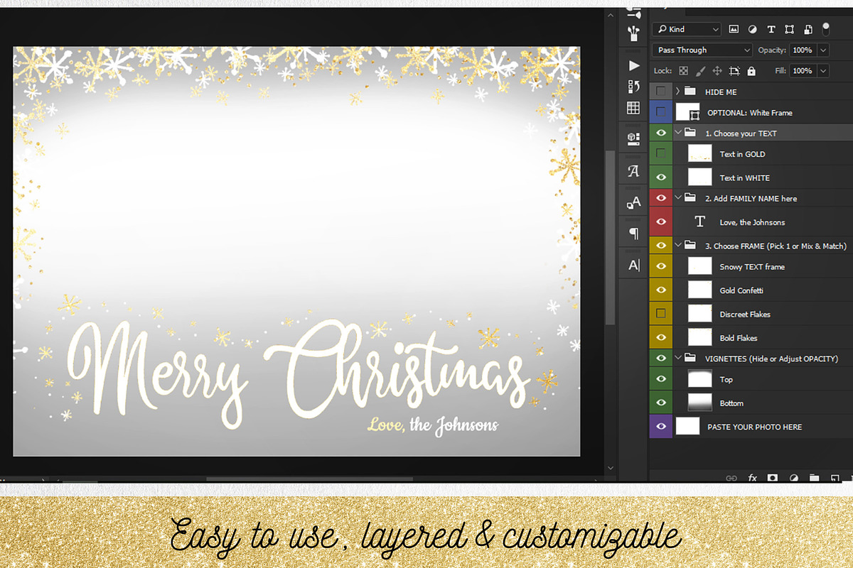Photo Christmas Card Template | 008, a Card Template by Nifty Template Studio (Photo 11 of 13)