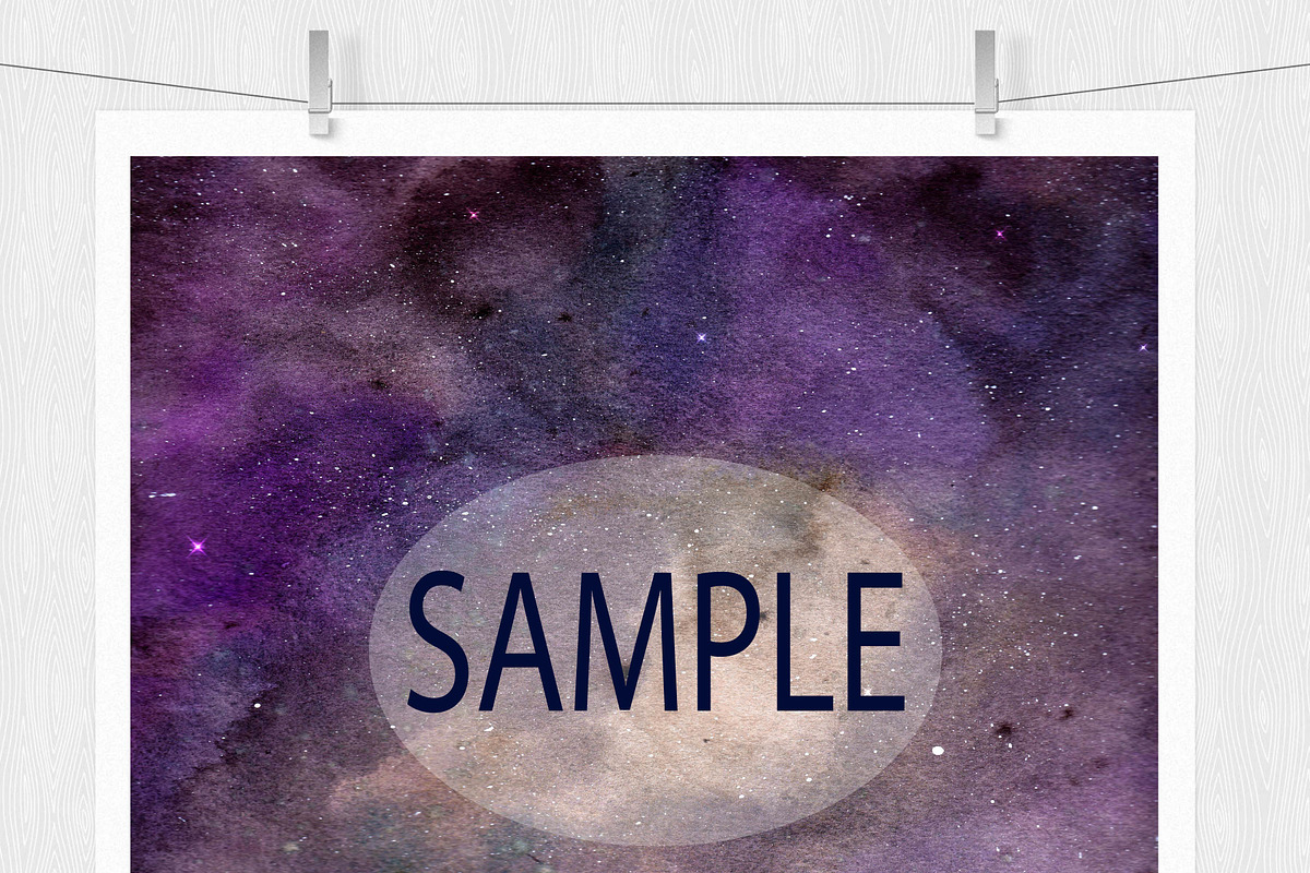 Watercolor Galaxy Prints, a Texture Graphic by Leska's Digitals (Photo 6 of 6)