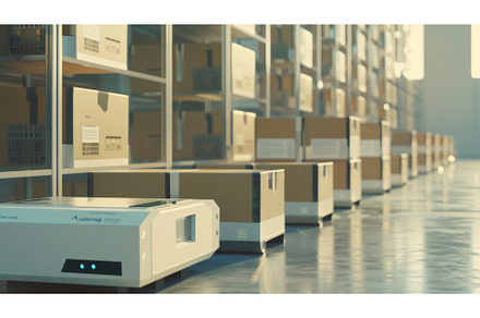 Robots delivering cardboard boxes, a Transportation Photo by ZinetroN