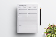 Editable Dream Journal Planner, a Stationery Template by Mazharul Islam (Thumbnail 2 of 3)