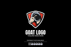 Goat Simple Mascot Logo