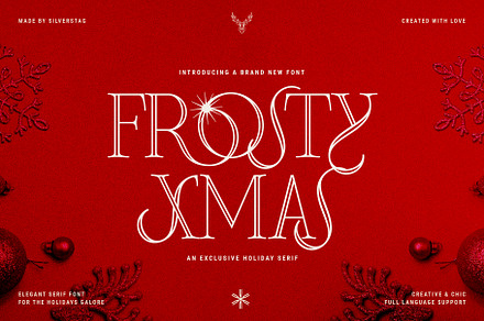 Frosty Xmas - A Holiday-Themed Serif, a Serif Font by SilverStag Type Foundry