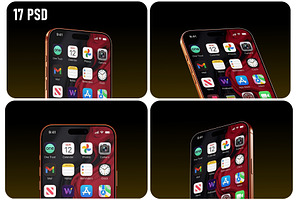iPhone 17 Pro Max Close-up Mockup