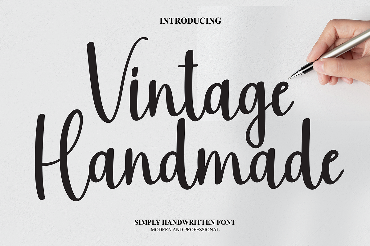 Vintage Handmade | Script Font, a Script Font by Scratchones (Photo 1 of 8)