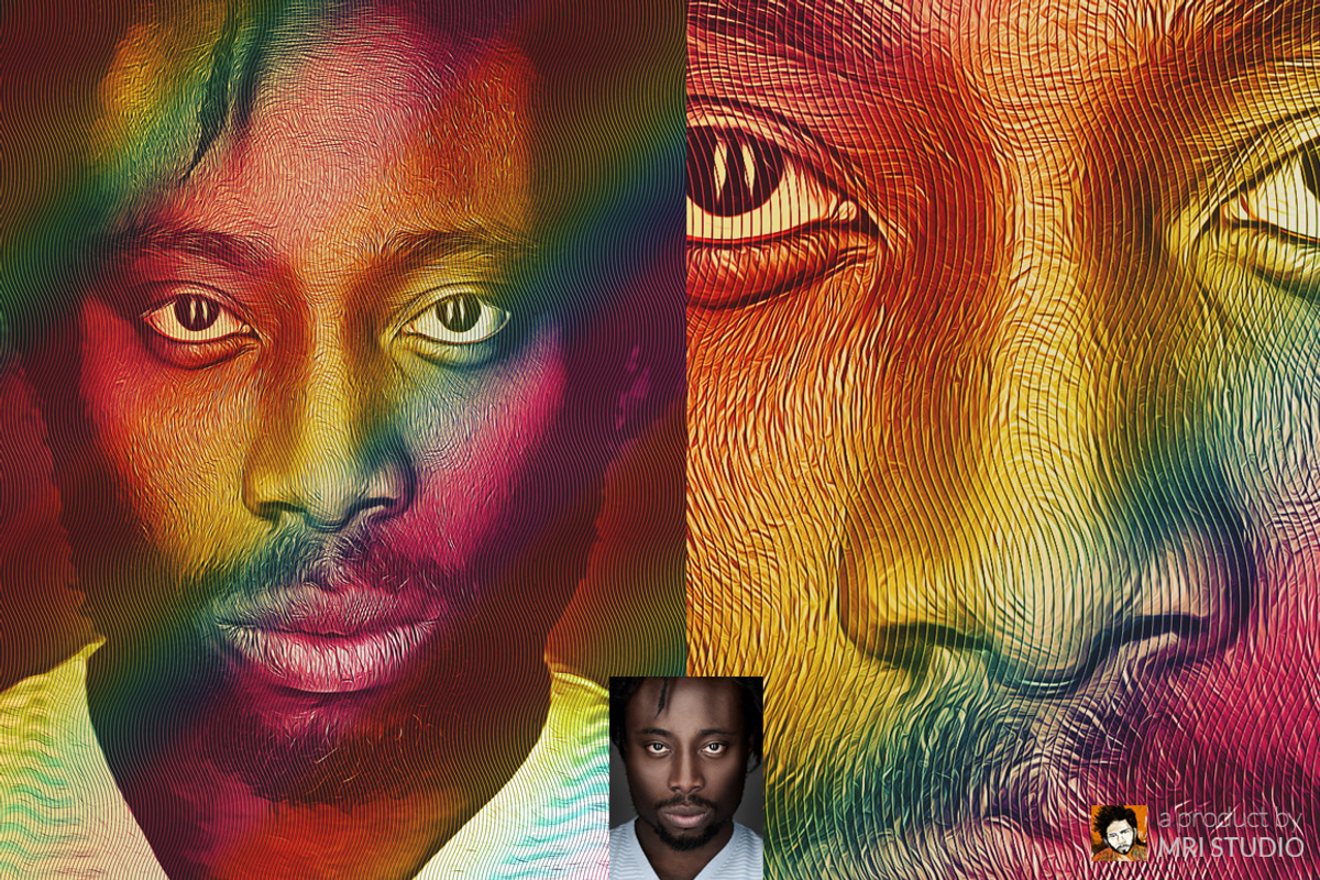 Oil Poster Art Photoshop Action, a Brushes & More by MRI STUDIO (Photo 2 of 8)