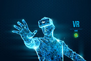 Virtual reality glasses. VR headset, a Technology Illustration by Matrosovv (Thumbnail 2 of 4)